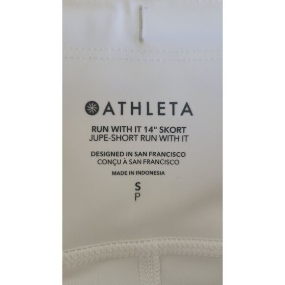 Athleta White Run With It 14" Athletic Skort - Picture 3 of 4